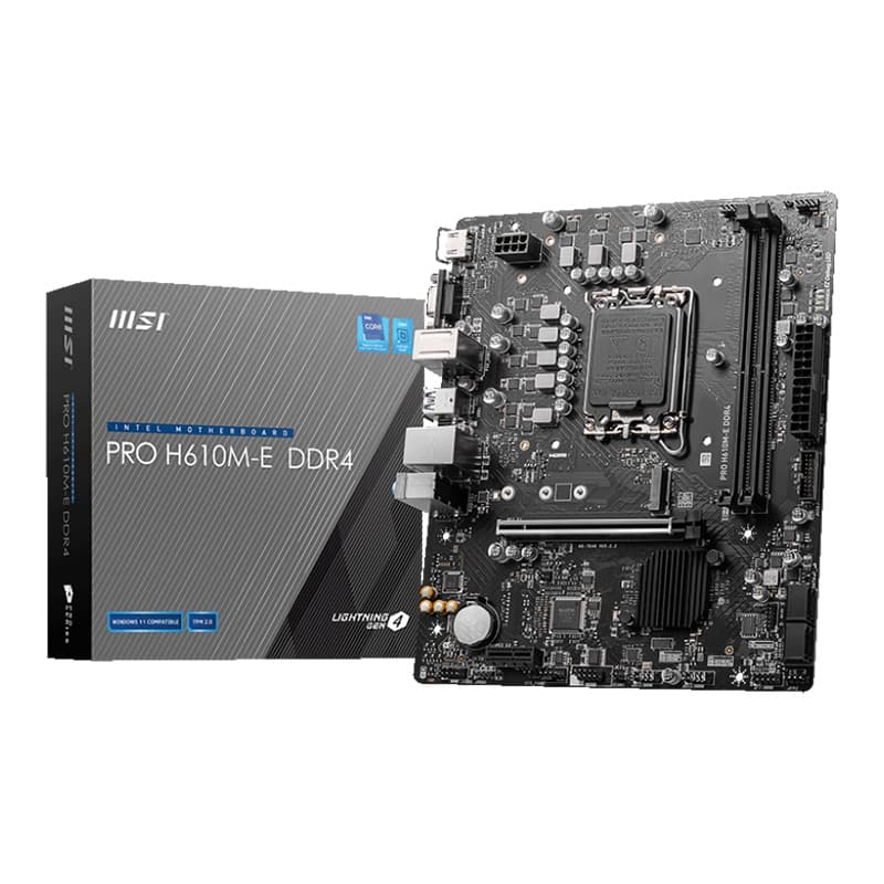 Mainboard MSI PRO H610M-E DDR4 | LGA 1700, mATX, 2 khe RAM