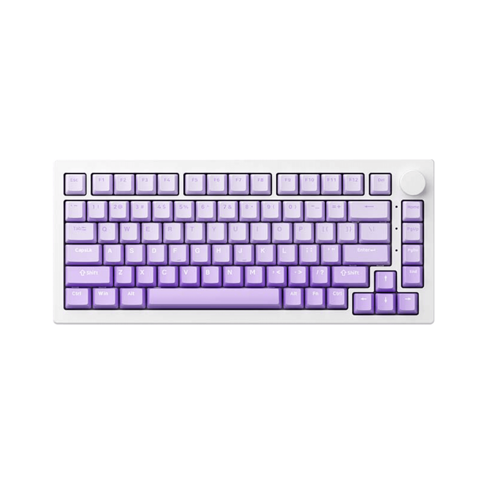 Bàn phím cơ gaming AKKO 5075 V3 White Purple | Không dây, 75%, Akko Frost Pink Switch