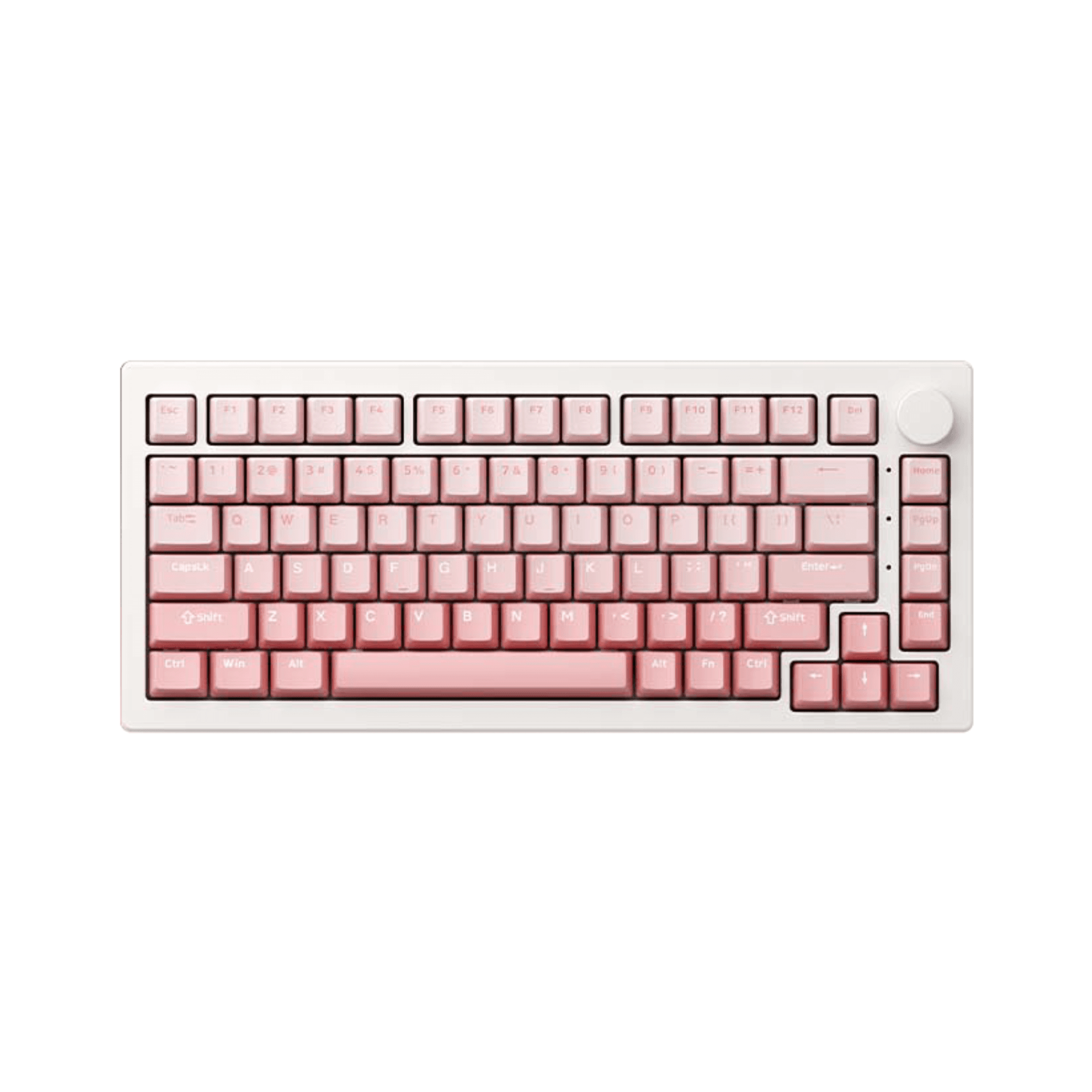 Bàn phím cơ gaming AKKO 5075 V3 White Pink | Không dây, 75%, Akko Frost Pink Switch
