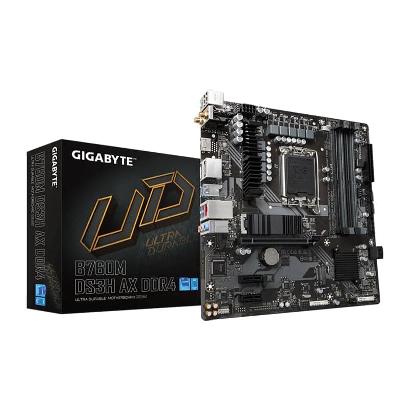 Mainboard Gigabyte B760M DS3H AX Wifi DDR4 | LGA 1700, mATX, 4 khe RAM
