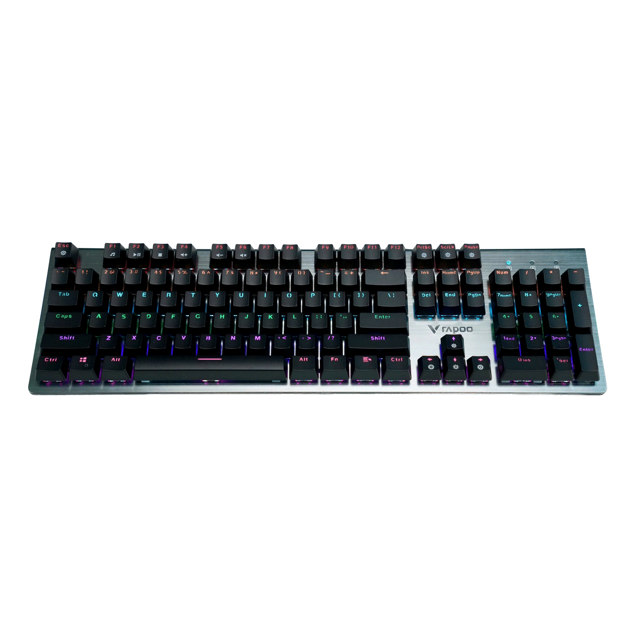 Bàn phím cơ gaming Rapoo V530 V2 | Có dây, Fullsize, Optical Switch (Clicky), RGB, Black