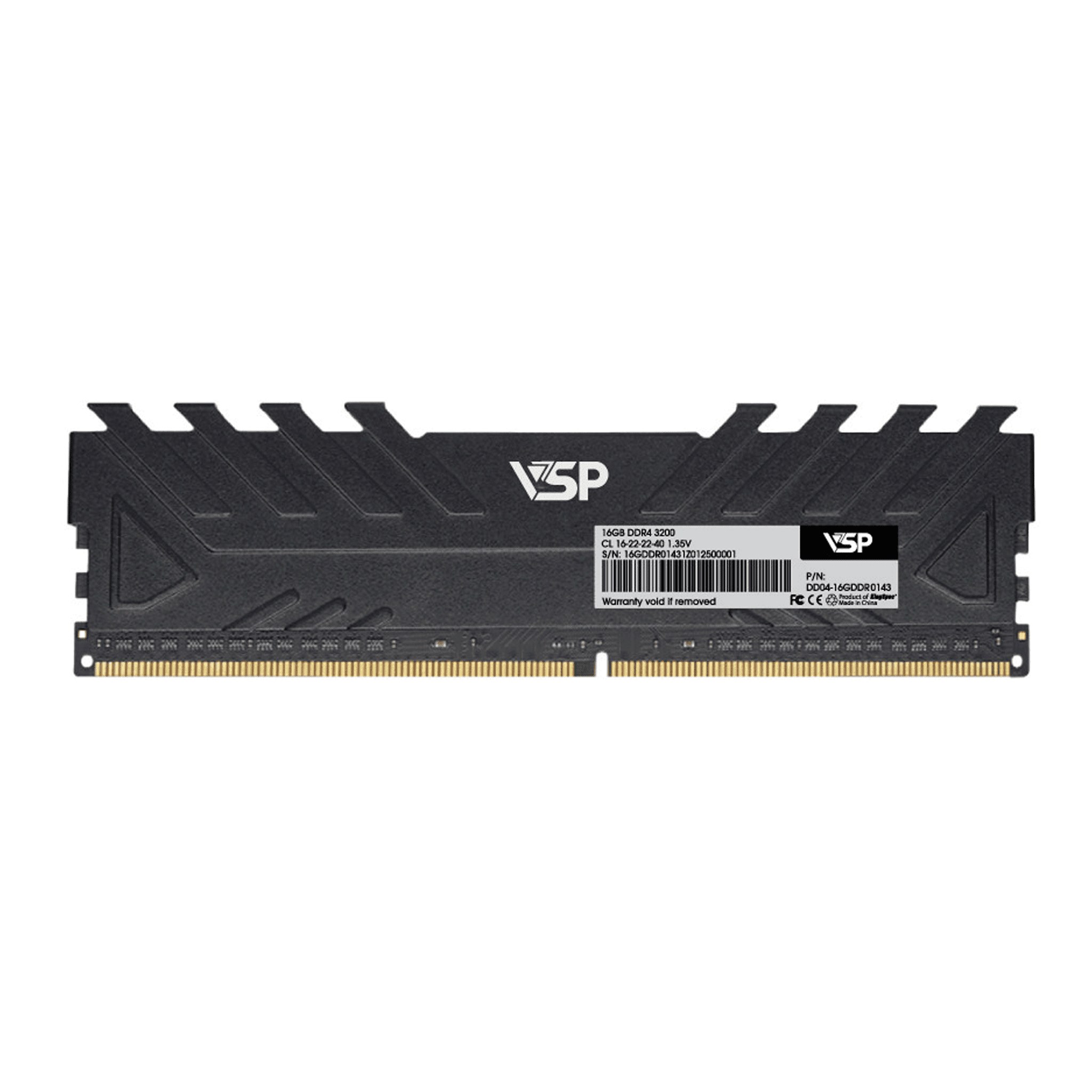 RAM PC VSP 16GB DDR4 | (1x16GB), 3200MHz, Intel/AMD DD04-16GDDR0143