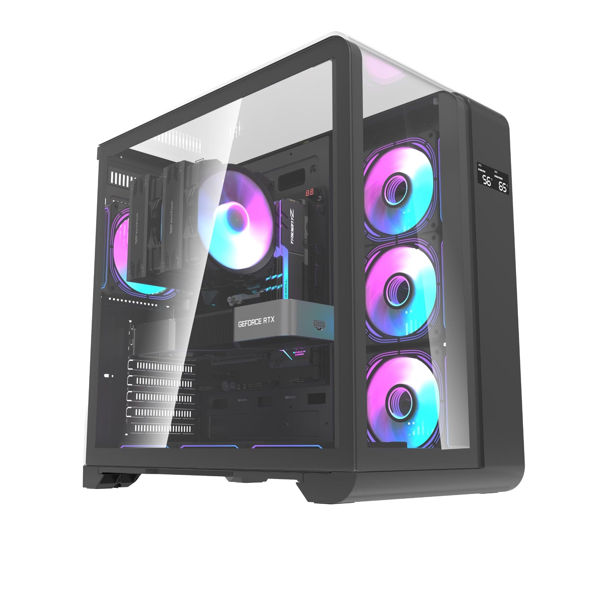 Thùng máy Darkflash L280 F-ATX (View 3 Góc) - Đen