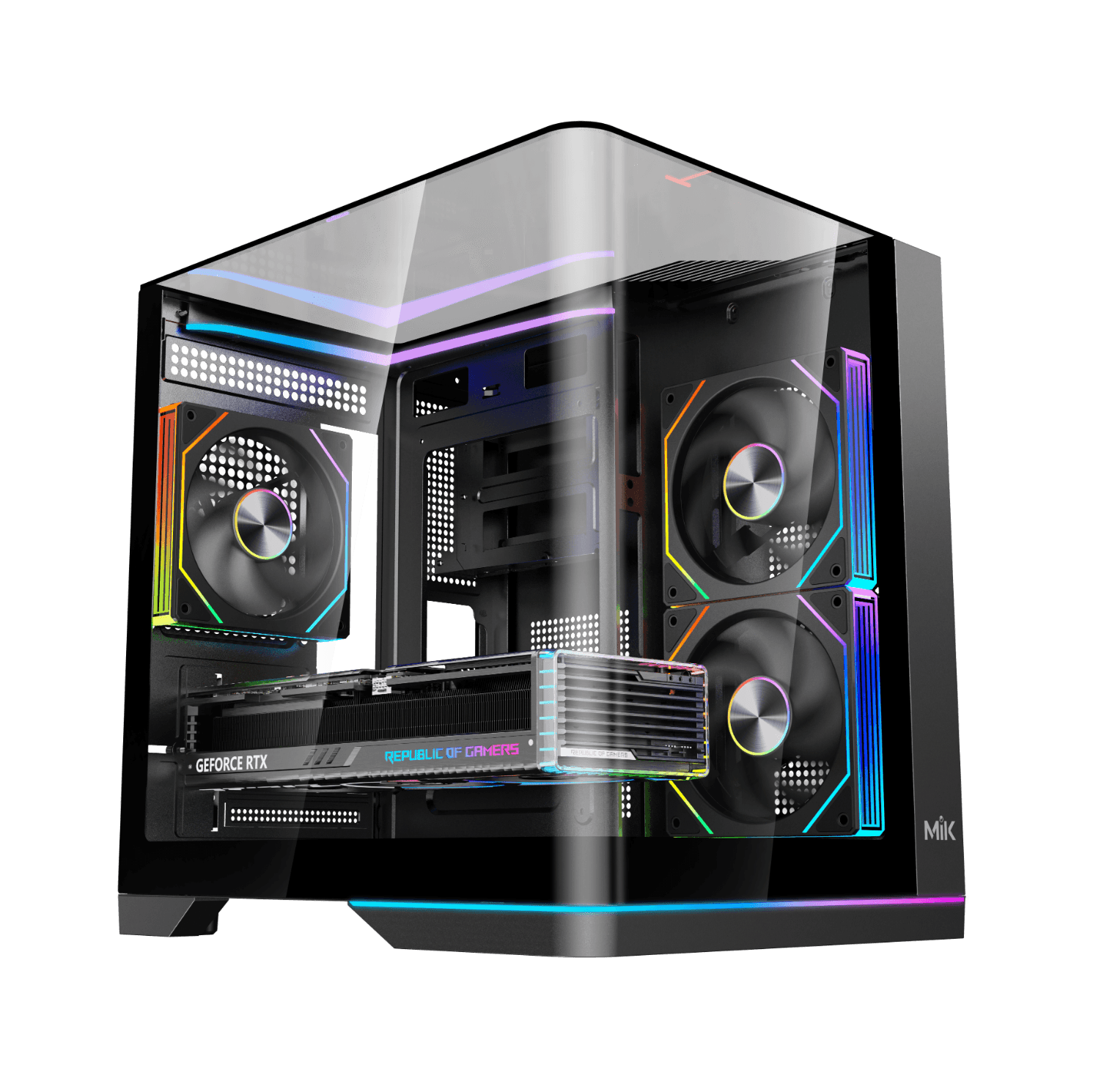 Thùng máy MIK G8 Nova X (M-ATX) Trần Kính (Không kèm Fan)