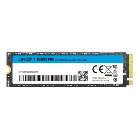 Ổ cứng SSD Lexar NM610 Pro 500GB | PCIe Gen3 x4 NVMe, M.2 2280 (LNM610P500G-RNNNG)