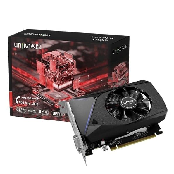 Card màn hình AMD Radeon RX 560 Unika Blizzard White | 4GB GDDR5, 896 SP, 400W