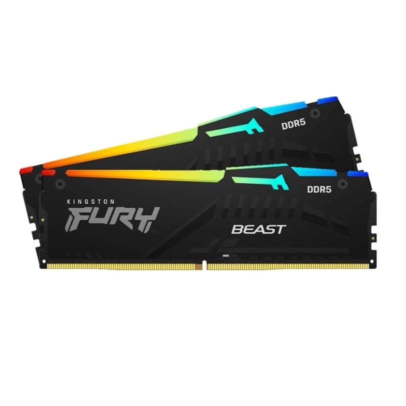 RAM PC Kingston Fury Beast 32GB RGB DDR5 | (2x16GB), 5600MHz, Intel/AMD KF556C40BBAK2-32