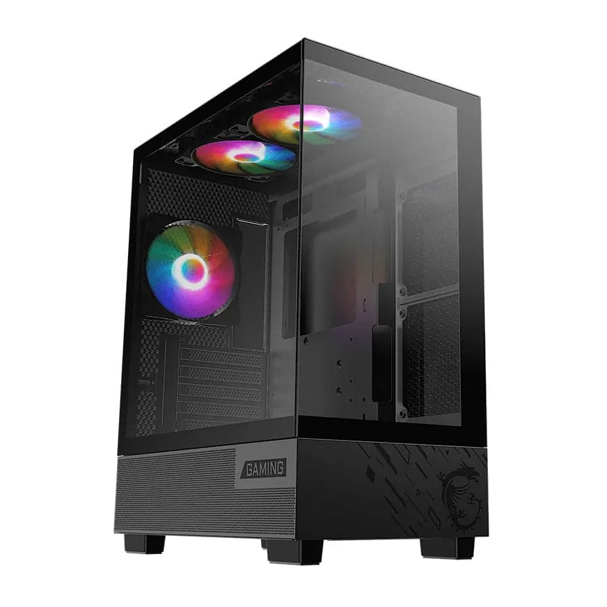 Thùng máy MSI PAG PANO M110A | Mid Tower, ATX, Kèm 3 Fan ARGB, Đen