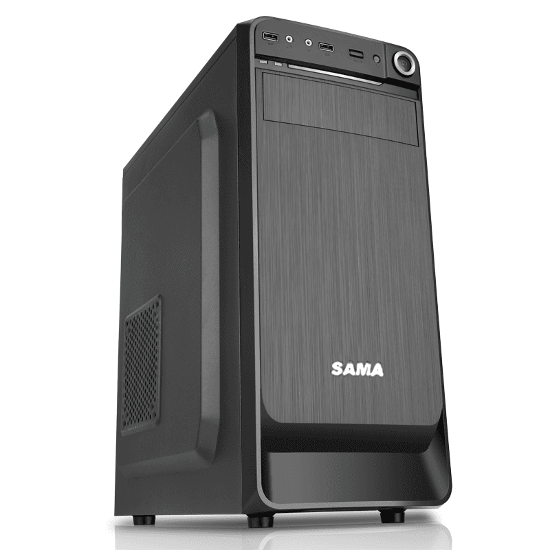 Thùng máy văn phòng SAMA M1 | Micro-ATX / ATX, Đen
