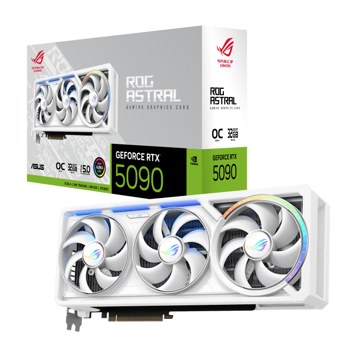 Card màn hình NVIDIA GeForce RTX 5090 ASUS ROG Astral White OC | 32GB GDDR7, 21760 CUDA, 1000W