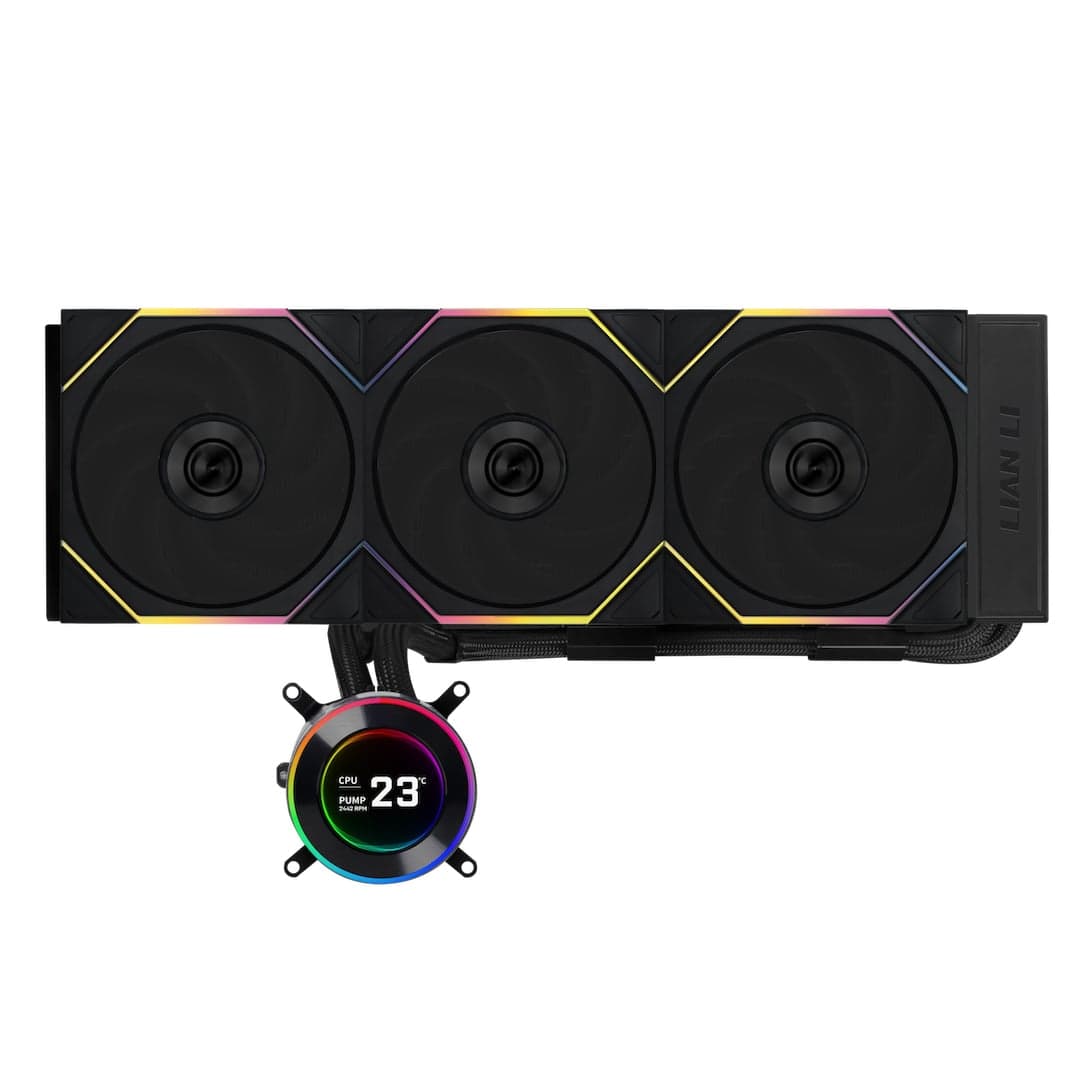 Tản nhiệt nước Lian Li HydroShift II LCD 360TL | ARGB Display, Đen