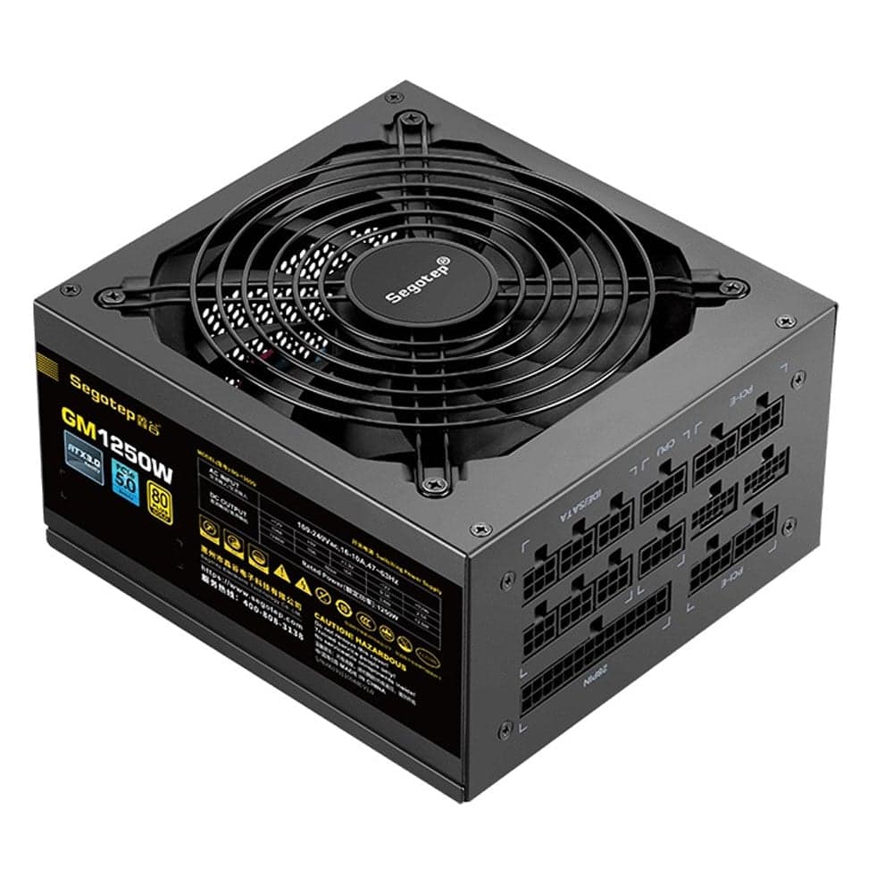 Nguồn máy tính Segotep GM 1250W ATX B.0 Pcie 5.0 (Đen) | Full Modular, ATX