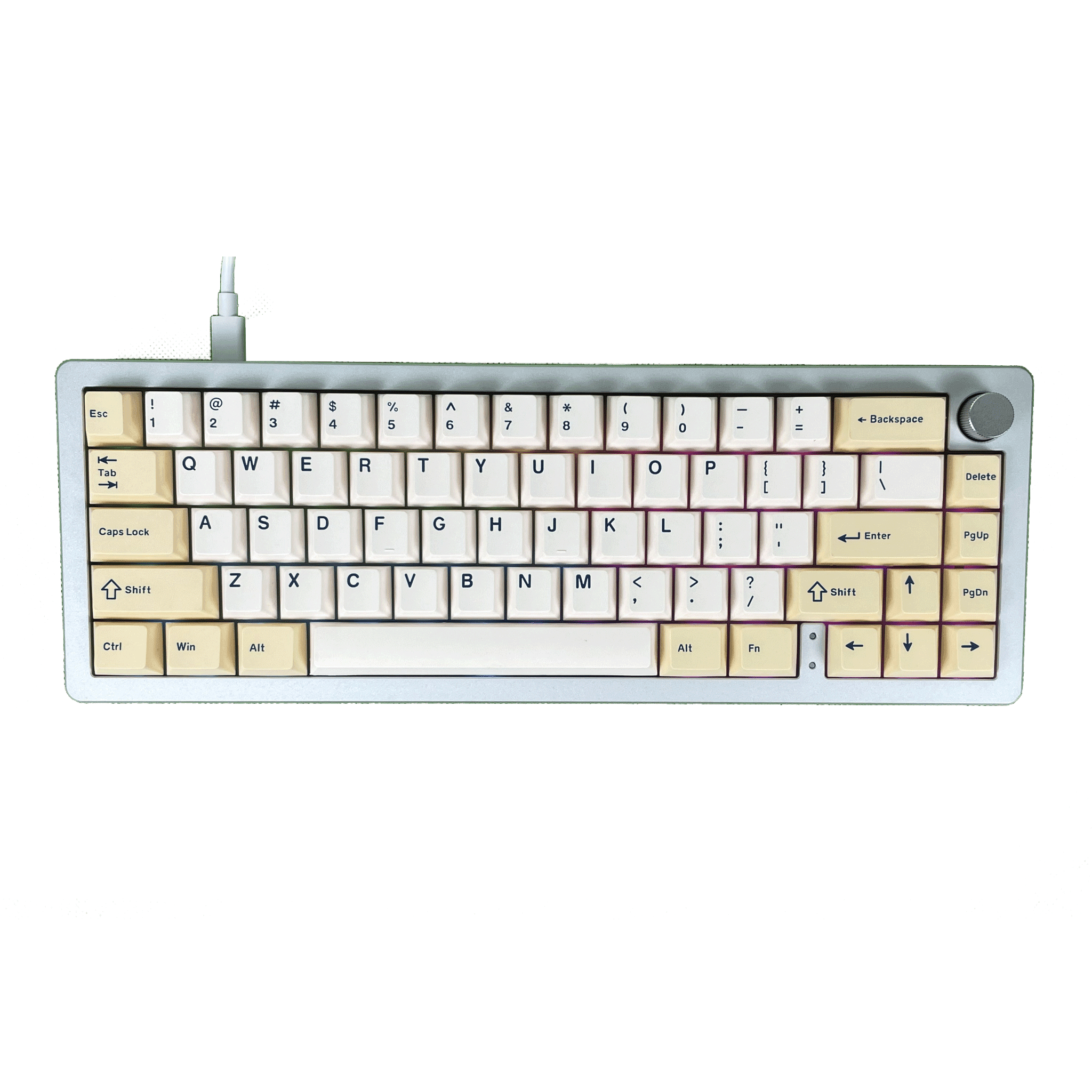 Bàn phím cơ gaming XinMeng M66 | 3 Mode, TKL, Linear Switch, RGB, Silver, Vỏ nhôm, Hot swap