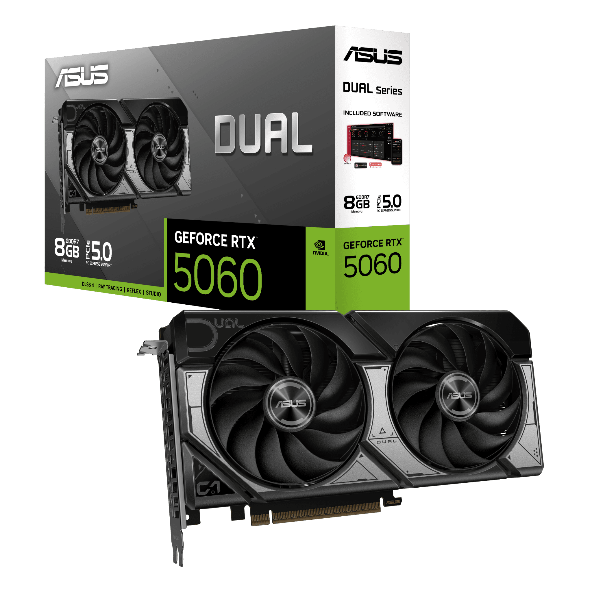 Card màn hình NVIDIA GeForce RTX 5060 ASUS Dual OC | 8GB GDDR7, 3840 CUDA, 550W