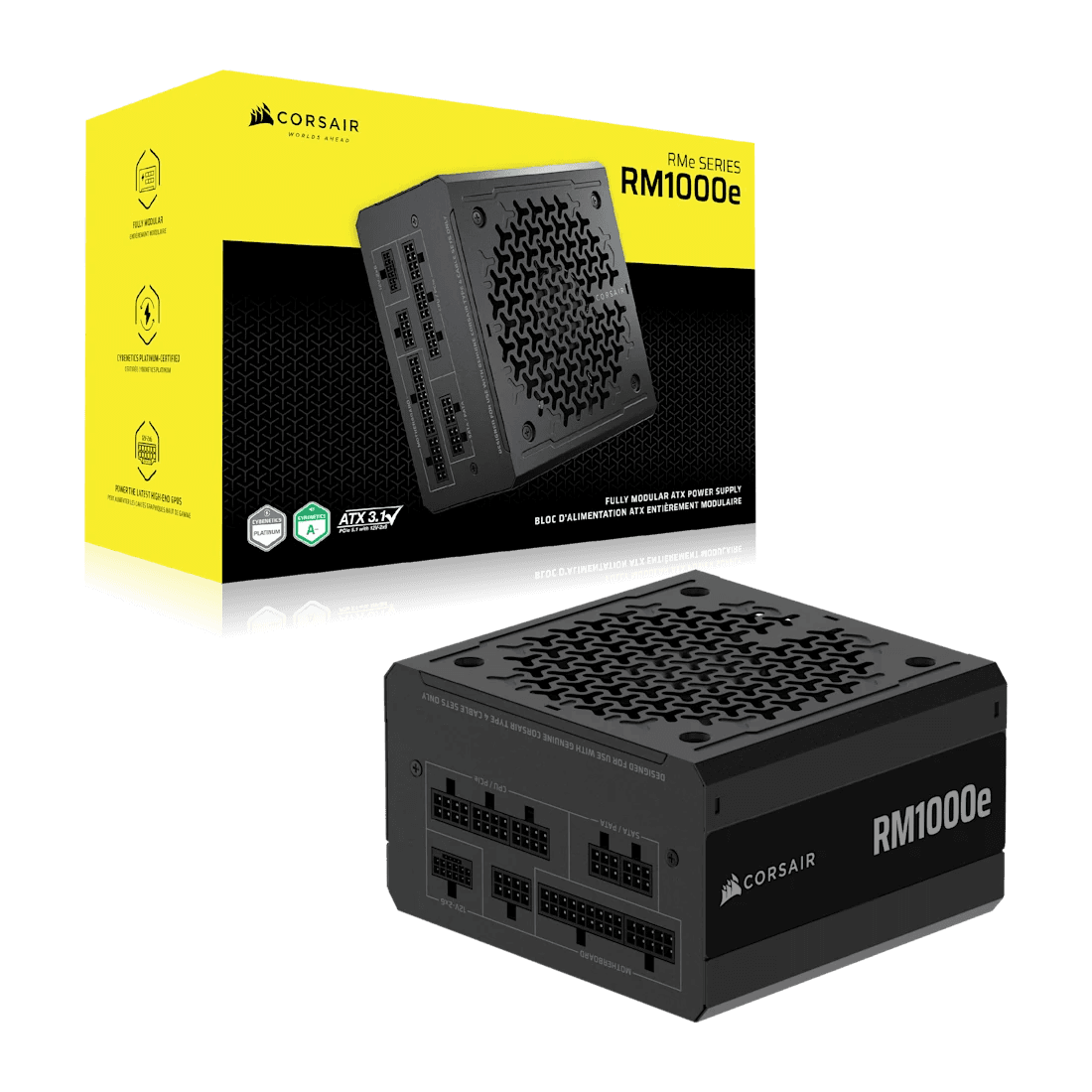 Nguồn máy tính Corsair Rm1000E Atx3.1 Pcie5.1 80 Plus Gold | Full Module (CP-9020297-NA)