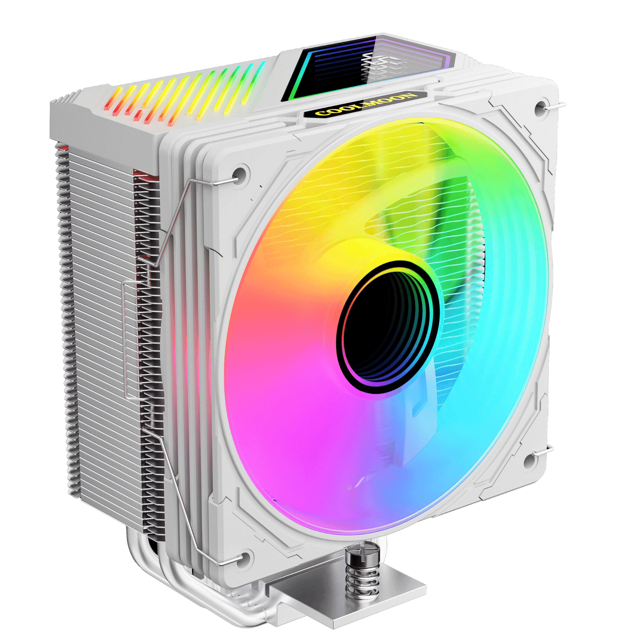Tản nhiệt khí CoolMoon GT400 | ARGB Display, Trắng