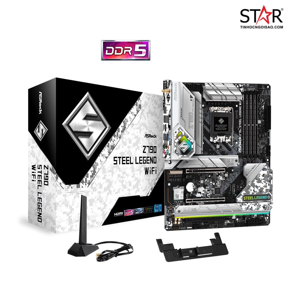 Mainboard ASRock Z790 Steel Legend Wifi DDR5 | LGA 1700, ATX, 4 khe RAM