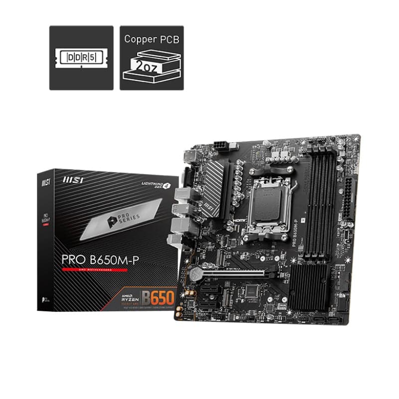 Mainboard MSI B650M-P PRO DDR5 | AM5, mATX, 4 khe RAM