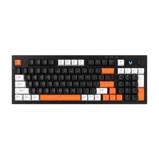 Bàn Phím Giả Cơ Có Dây VSP VK79 | Black-White-Orange (KM04-VK79000164)