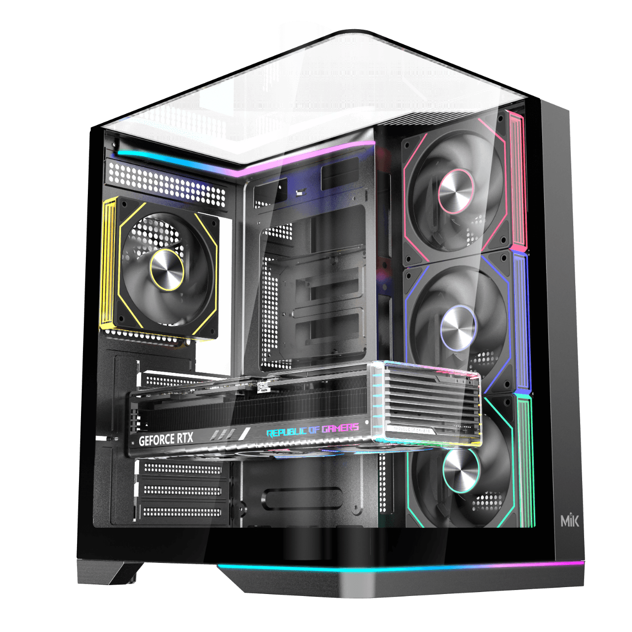 Thùng máy MIK G8 Nova X (F-ATX) Trần Kính (Không kèm Fan)