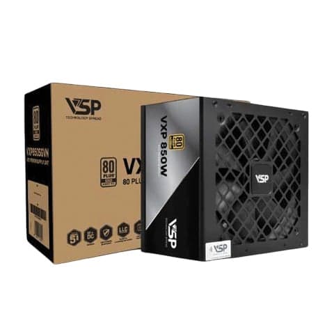 Nguồn máy tính VSP VXP 850W SGVN Gold 230V - Đen | Full Modular, ATX