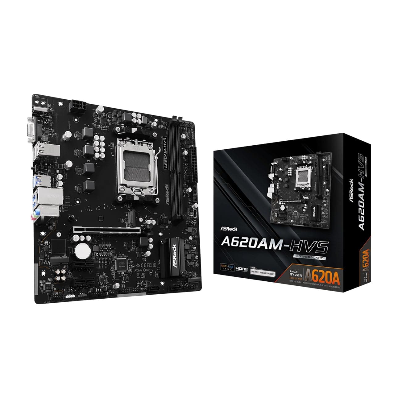 Mainboard ASRock A620AM-HVS DDR5 | AM5, mATX, 2 khe RAM