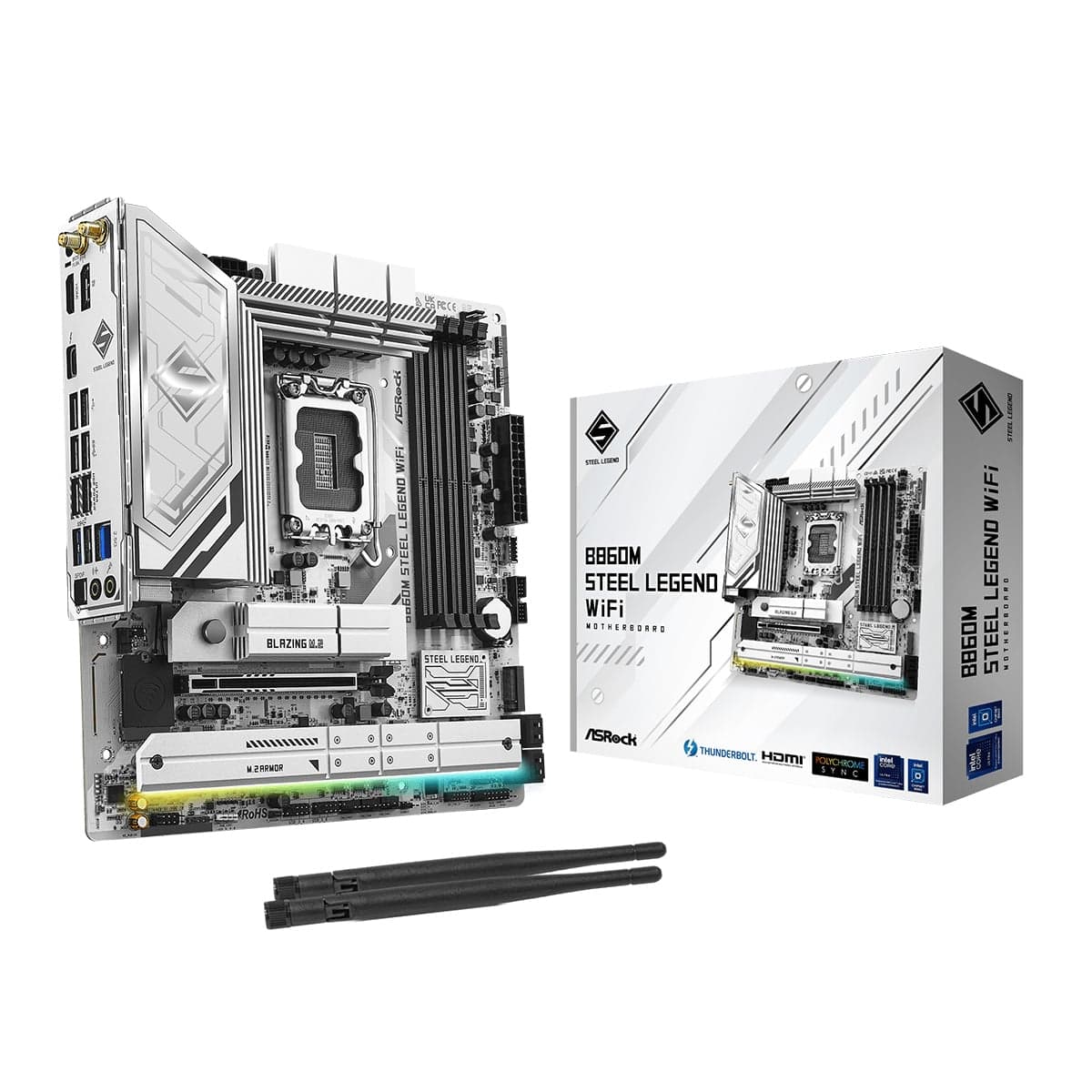Mainboard ASRock B860M Steel Legend Wifi DDR5 | LGA 1851, mATX, 4 khe RAM
