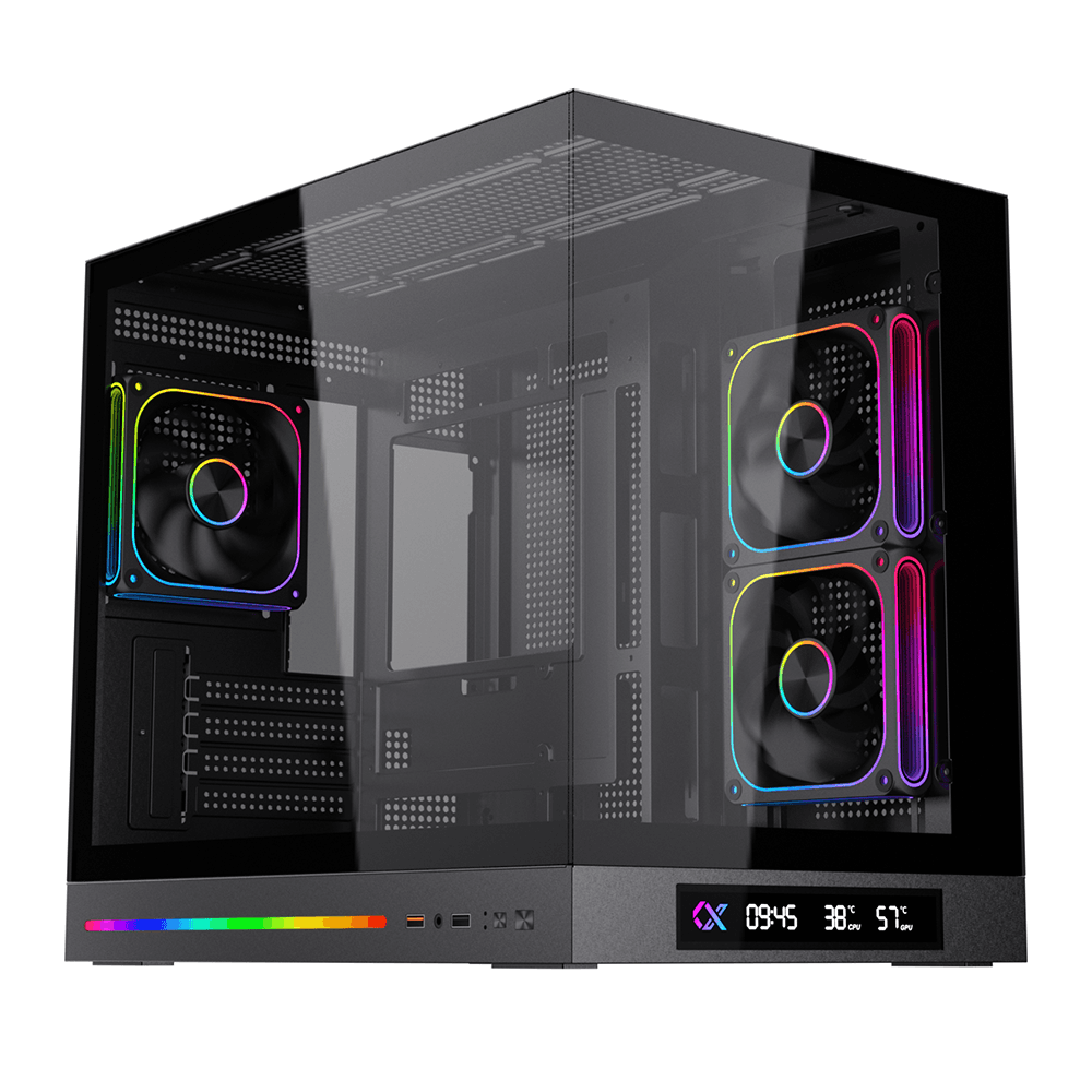 Thùng máy Xigmatek Cloud M DGT 3AF (Kèm sẵn 3 Fan LED) | M-ATX/ITX, Hỗ trợ Rad 360mm, Đen