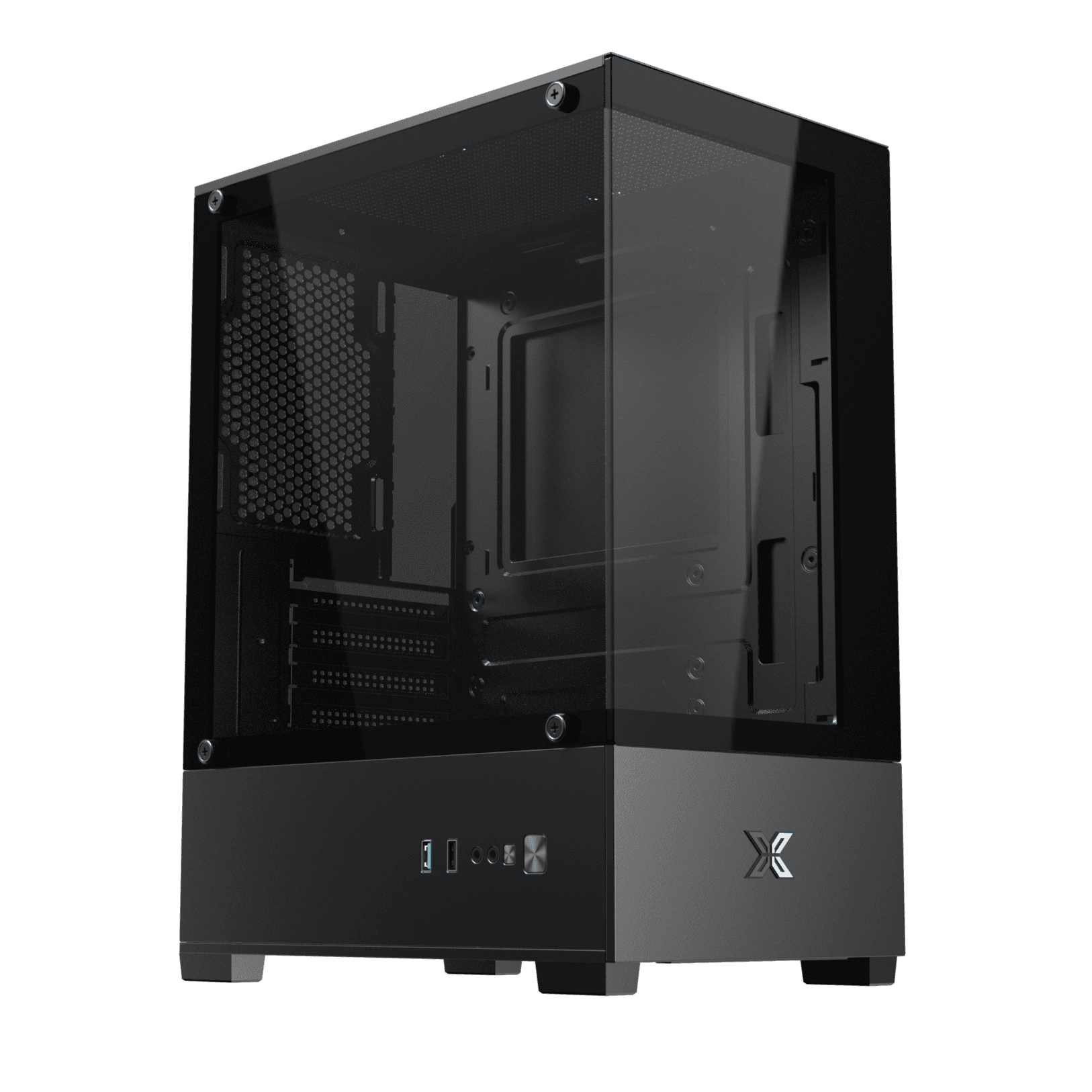 Thùng máy Xigmatek View III | M-ATX/Mini-ITX, 2 Mặt Kính Cường Lực, Đen