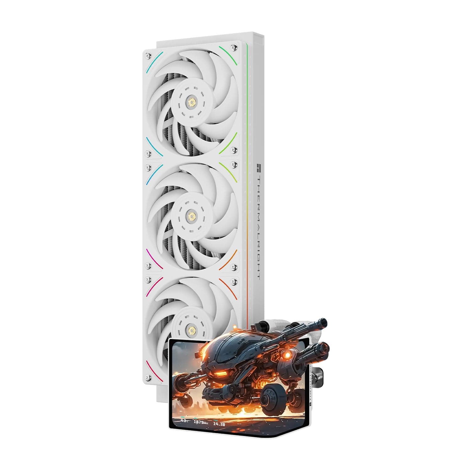 Tản Nhiệt Nước Thermalright LEVITA Vision 360 UB ARGB | LCD 6.67 inch, 360mm, Trắng