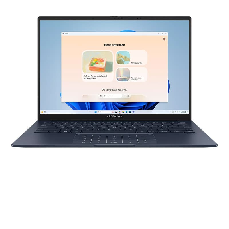 Laptop ASUS Zenbook 14 UX3405CA-ST629W | U7 255H, 32GB DDR5X, SSD 512GB NVMe, 14 inch 3K OLED 120Hz, Windows 11, Xanh
