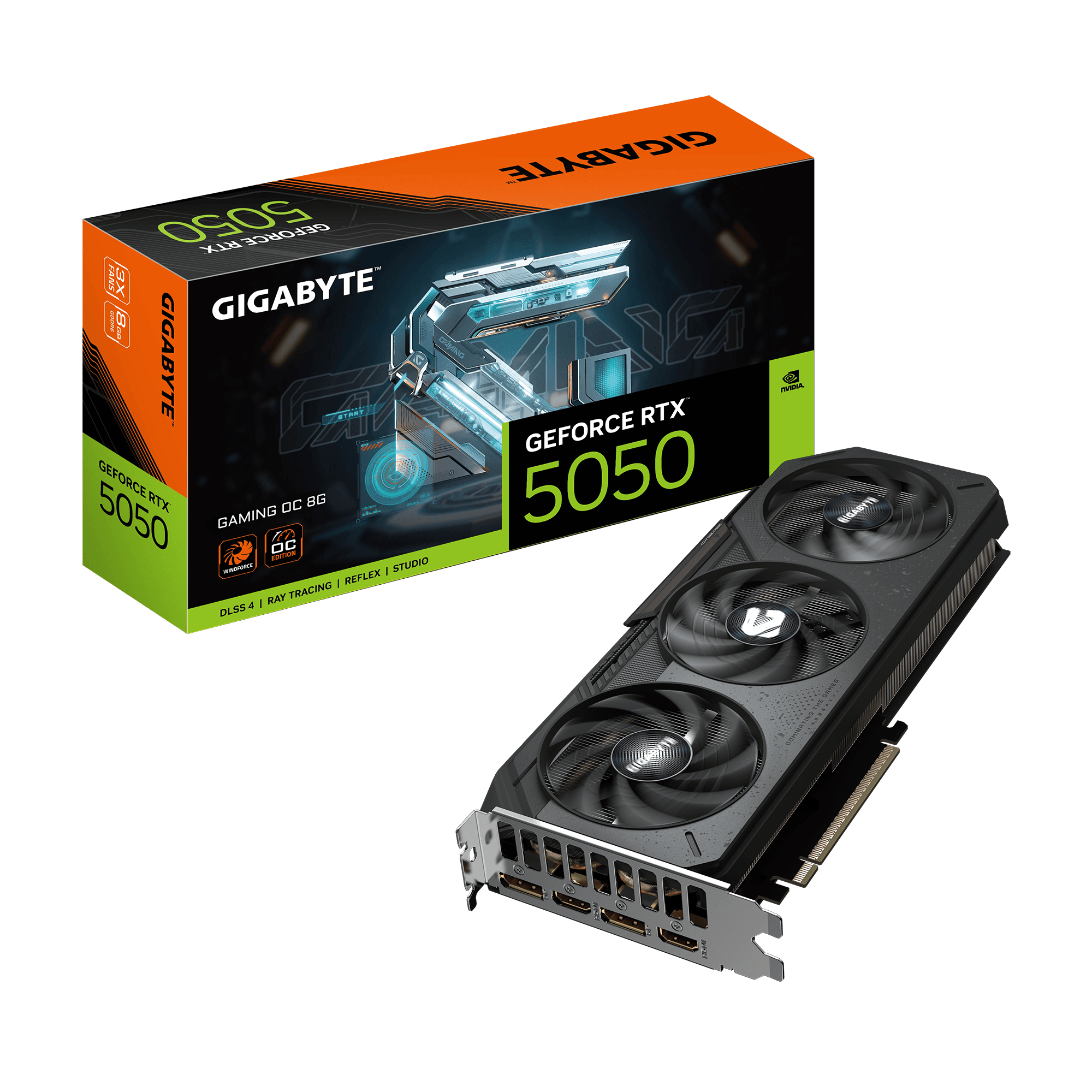 Card màn hình NVIDIA GeForce RTX 5050 Gigabyte Gaming OC | 8GB GDDR6, 2560 CUDA, 550W