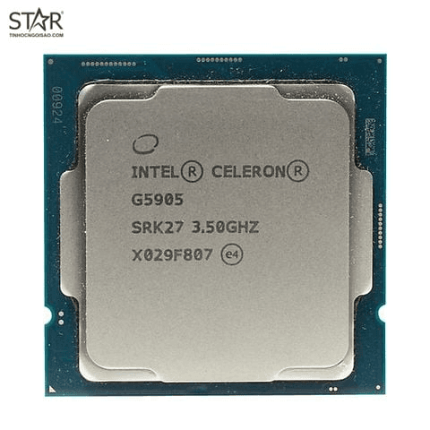 CPU Intel Celeron G5905 Tray (No Box, Có VAT) | 2 nhân 2 luồng, 3.5GHz, Socket LGA1200