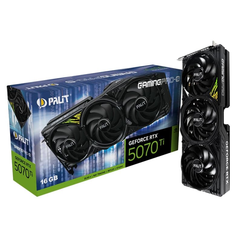 Card màn hình NVIDIA GeForce RTX 5070 Ti Palit GamingPro-S | 16GB GDDR7, 8960 CUDA