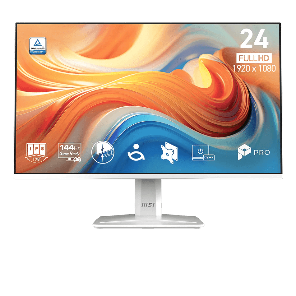 Màn hình Văn phòng MSI PRO MP243W E14 Trắng | 24 inch, Full HD, IPS, 144Hz, Speaker