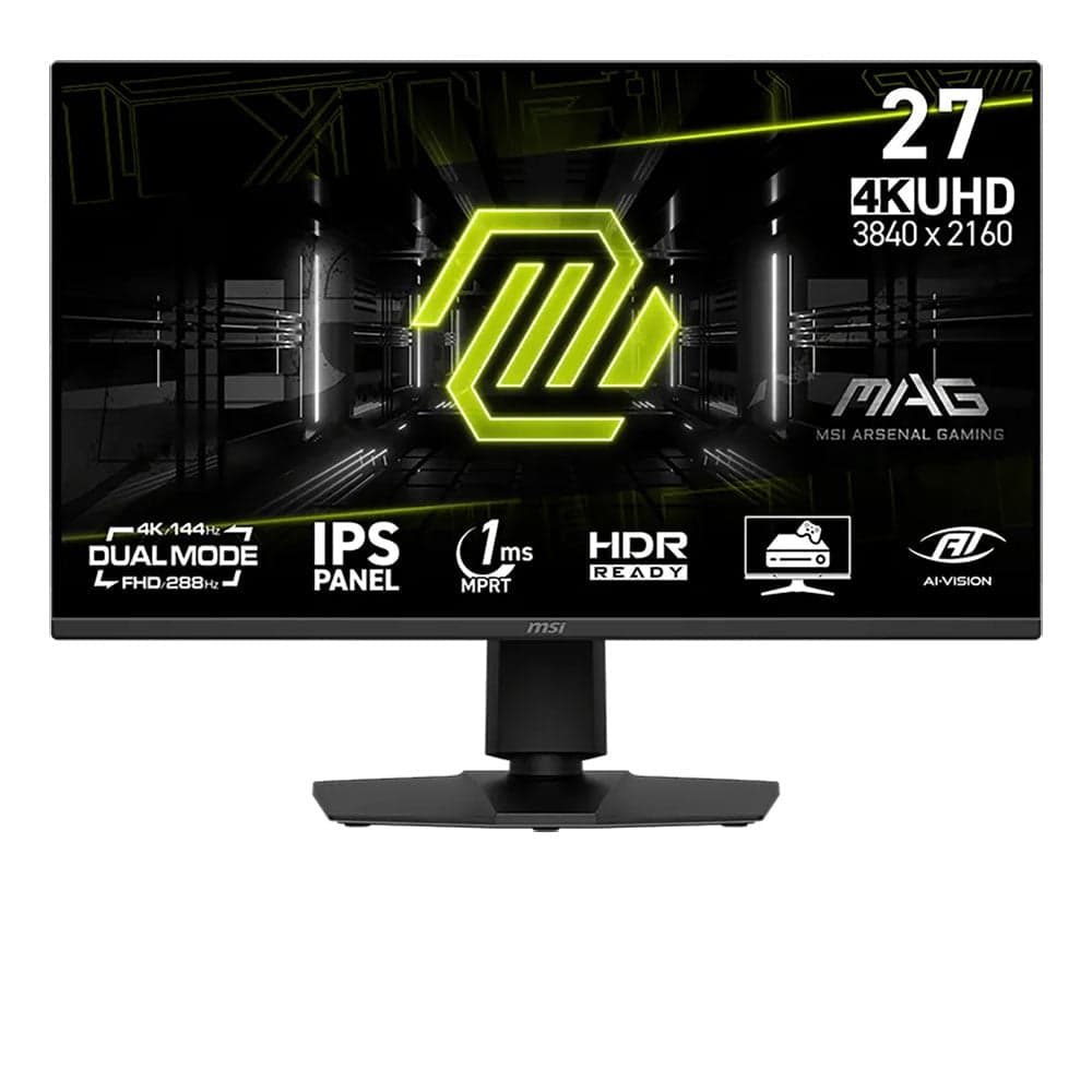Màn hình Gaming MSI Dual 4K MAG 275UPD E14 | 27 inch, UHD 4K 144Hz / FHD 288Hz, IPS, 1ms MPRT, Adaptive-Sync