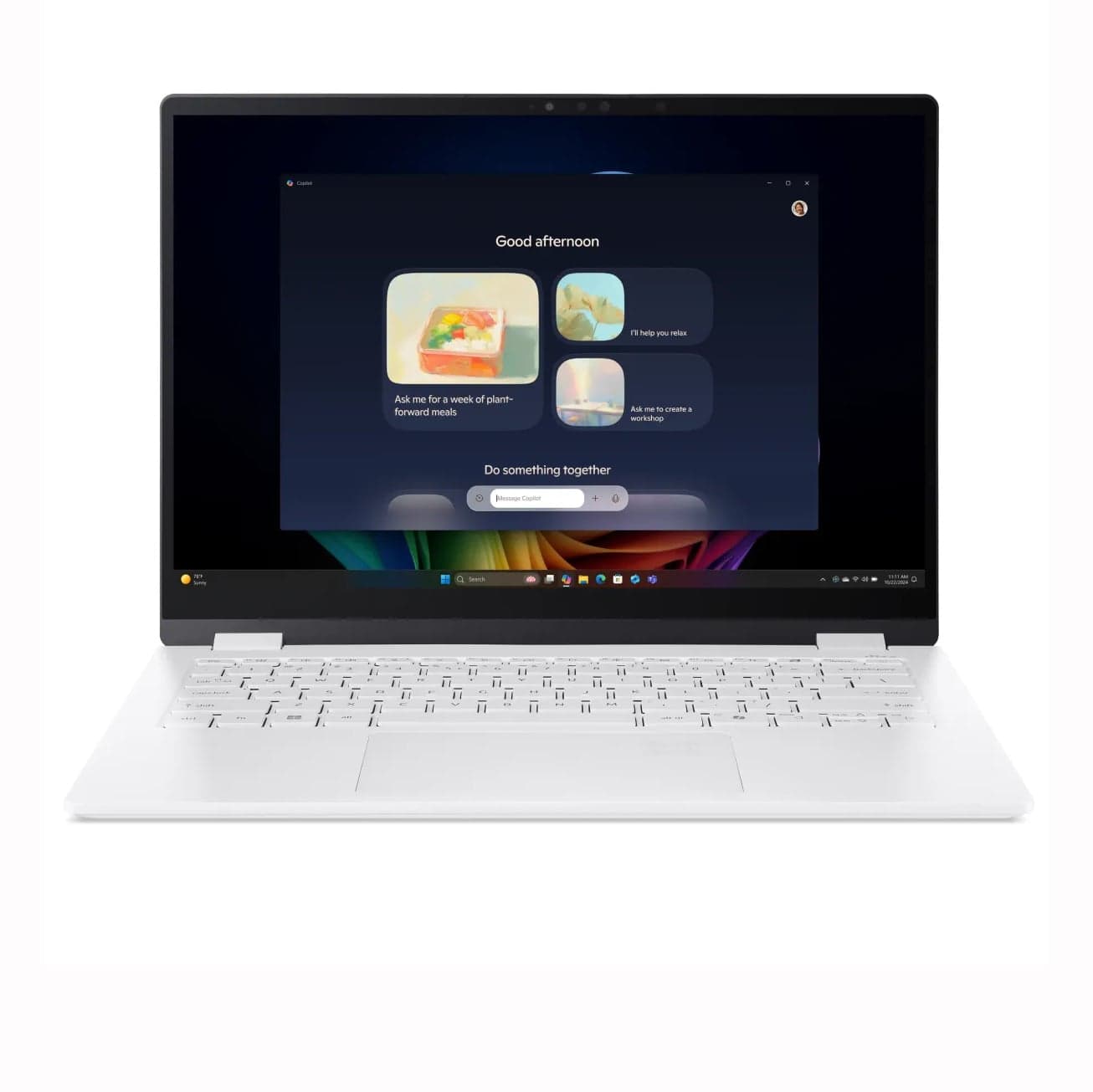 Laptop văn phòng Acer Swift Edge 14 AI SFE14-51T-52KD (NX.JG4SV.002) | U5-228V, 32GB LPDDR5X, SSD 512GB NVMe, 14" 2.8K OLED Touch, Trắng