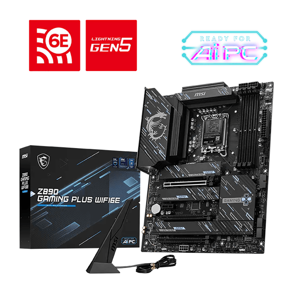 Mainboard MSI Z890 GAMING PLUS WIFI6E | Intel Z890, LGA1851, ATX, 4 khe DDR5, WiFi 6E