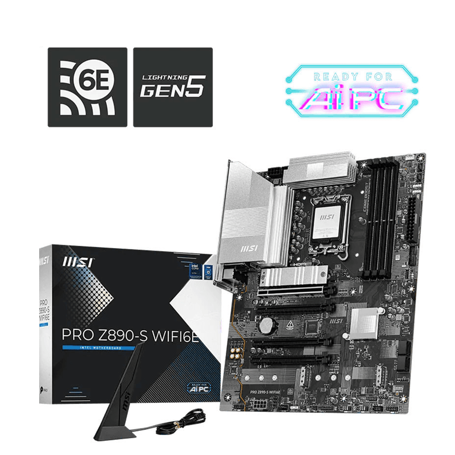 Mainboard MSI PRO Z890-S WIFI6E | Intel Z890, Socket LGA1851, ATX, 4 khe DDR5, Wi-Fi 6E