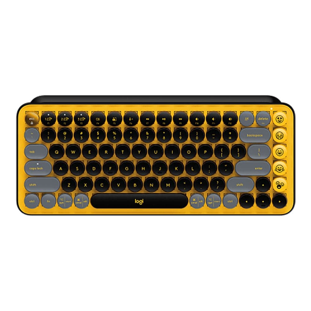 Bàn phím cơ Gaming Không Dây Logitech POP Keys Wireless Bluetooth Blast Yellow | Brown Switch, Vàng/Đen (920-010577)
