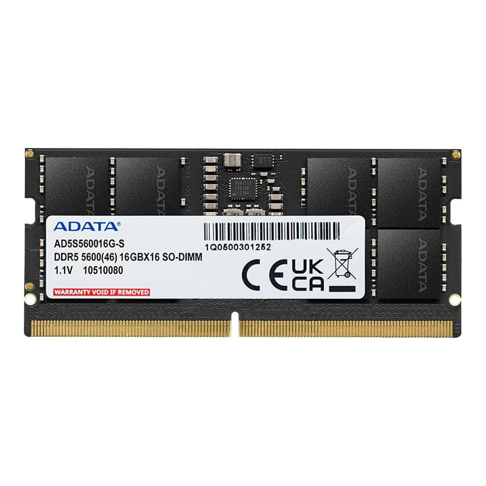 RAM Laptop ADATA 16GB DDR5 5600MHz SO-DIMM (AD5S560016G-S) | On-Die ECC, 262-Pin