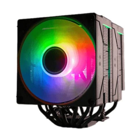 Tản nhiệt khí Leopard KF620 DGT Black | ARGB Display, Đen