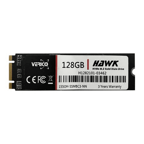 Ổ cứng SSD Verico Hawk 128GB | PCIe Gen3 x2 NVMe, M.2 2280 (1SSOH-SSMBC3-NN)