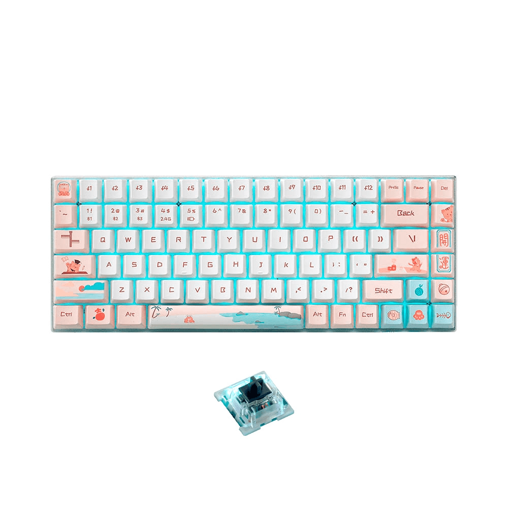 Bàn Phím Cơ Không Dây Gaming Rapoo MT510 Pro White Yellow Multi Mode | Sliver Switch (Blue Switch)