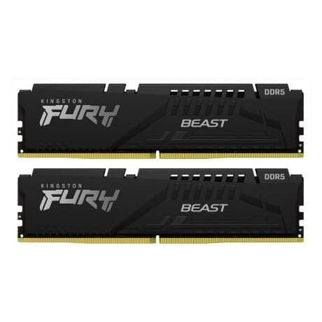 RAM PC Kingston Fury Beast 64GB DDR5 Black | (2x32GB), 5600MHz, Intel/AMD KF556C40BB2K2-64