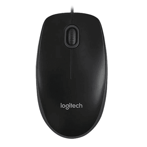 Chuột văn phòng Logitech B100 | Có dây, 800 DPI, 80g, Đen