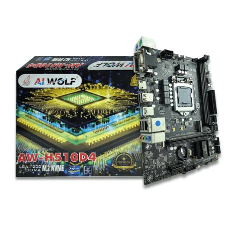 Mainboard AIWOLF AW-H510D4 (PN 966868510) | LGA 1200, mATX, 2 khe RAM