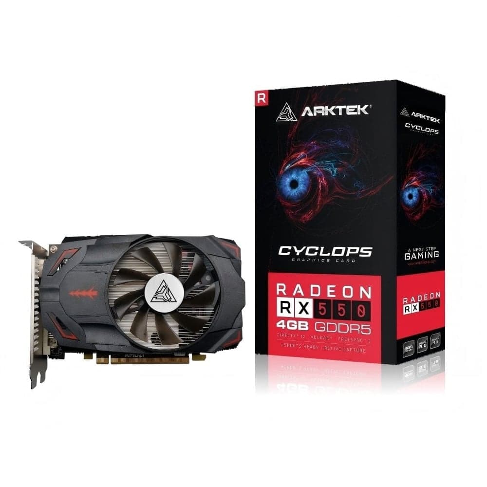 Card màn hình (AMD) ARK Radeon RX 550 1 Fan | 8GB GDDR5, 128-bit, 640 SP, 400W