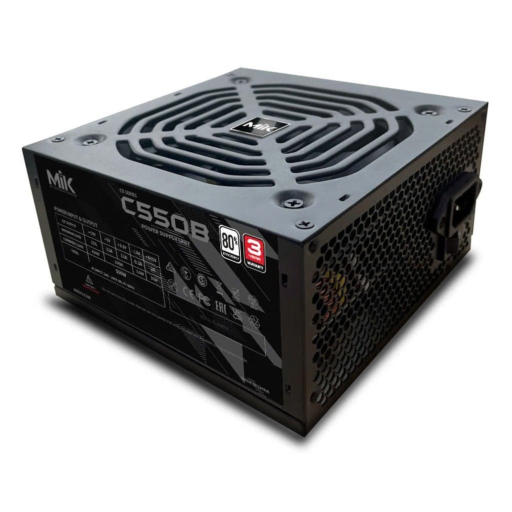 Nguồn máy tính MIK C650B | 550W, Hiệu suất 85%, DC to DC, ATX, Đen