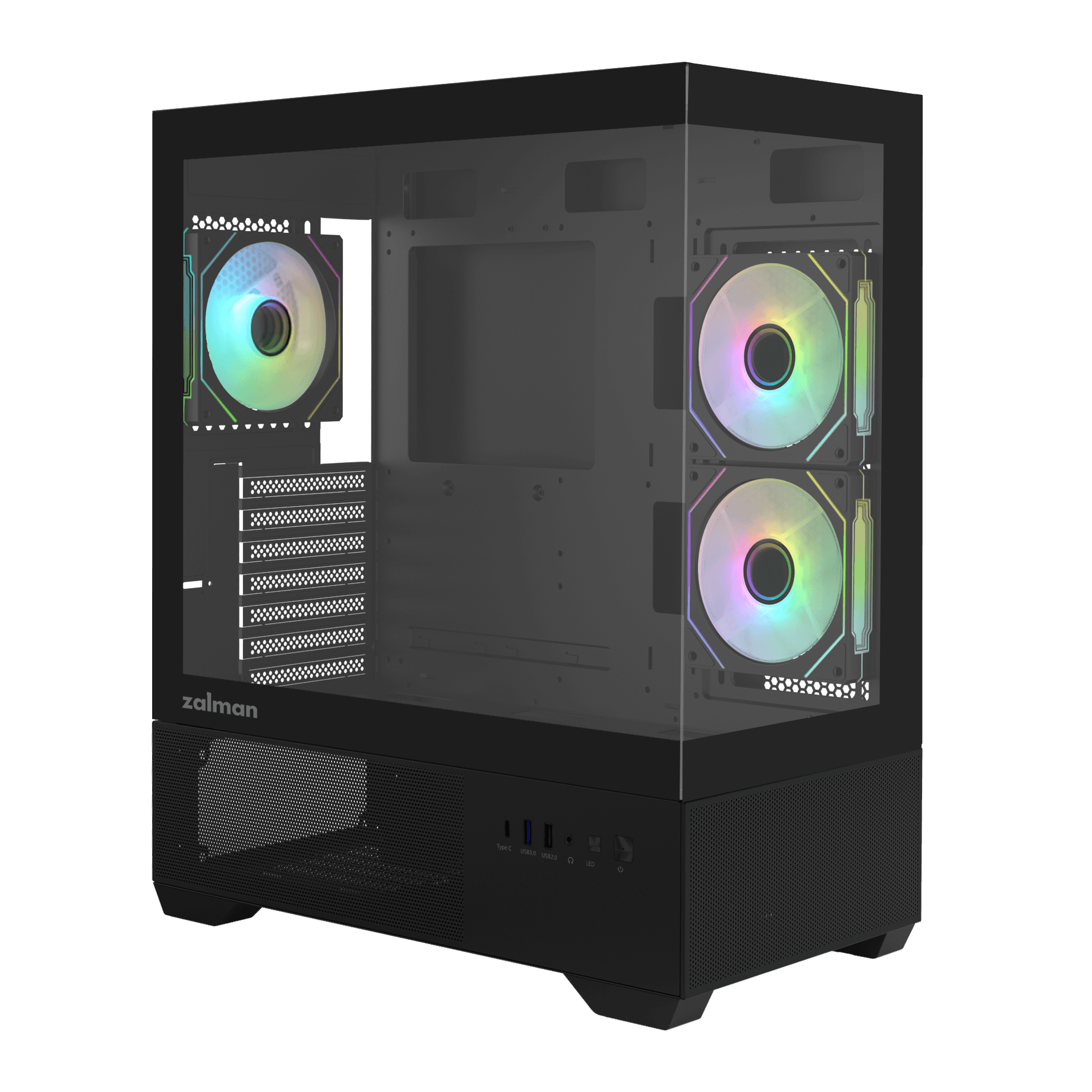 Thùng máy Zalman Chronix V2 (Kèm sẵn 3 Fan) | ATX, Đen